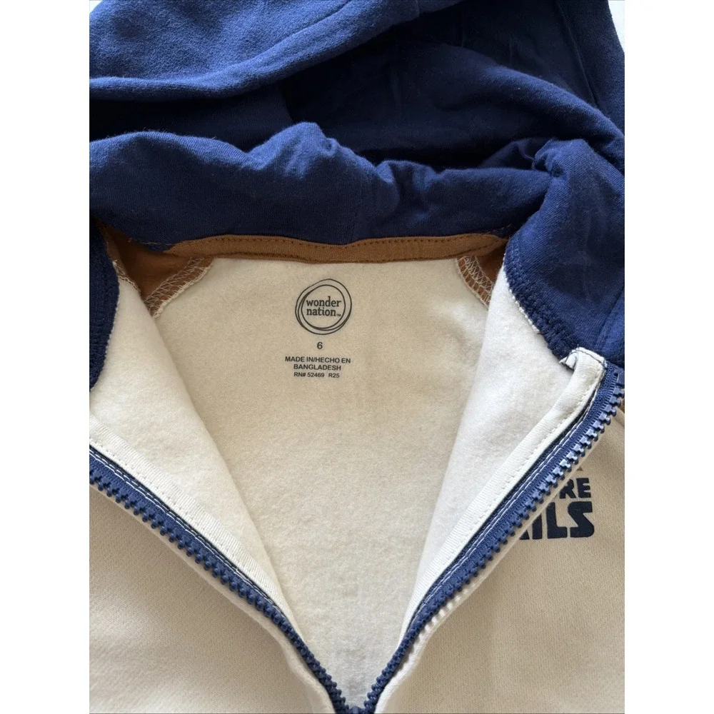 Wonder Nation Adventure Trails Awaits Boy's Hooded Full Zip Sweatshirt Sz 6 NWT